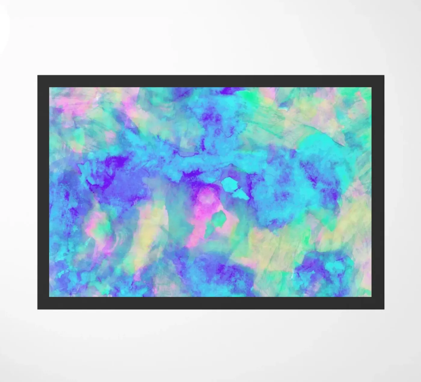 Electrify Ice Blue doormat by Amy Sia