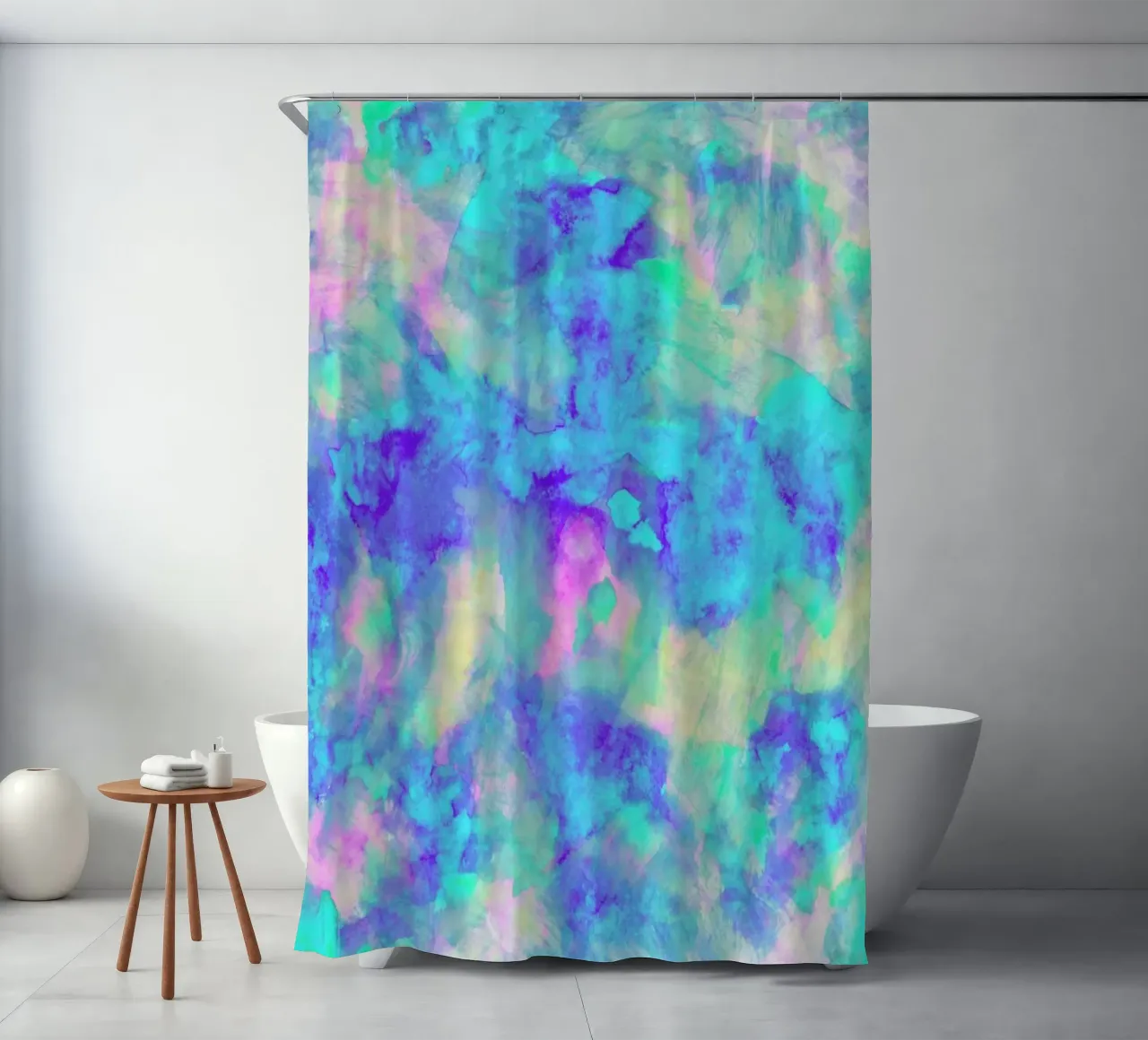 Electrify Ice Blue Duschvorhang von Amy Sia