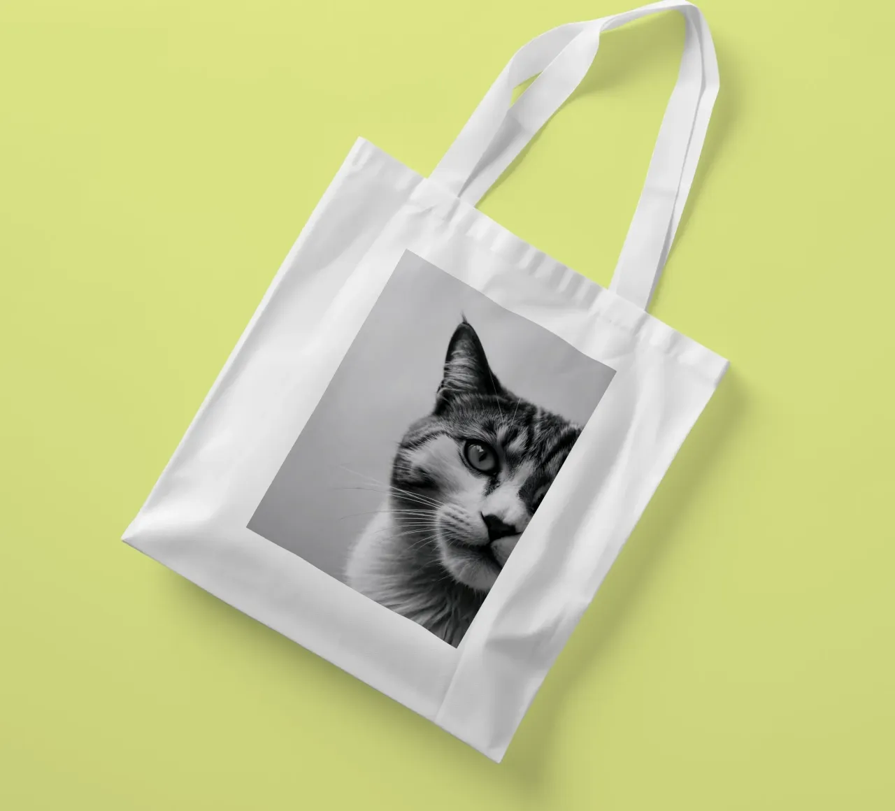 Portrait of a cat in profile | Work 51 tote bag by Paws & Portraits