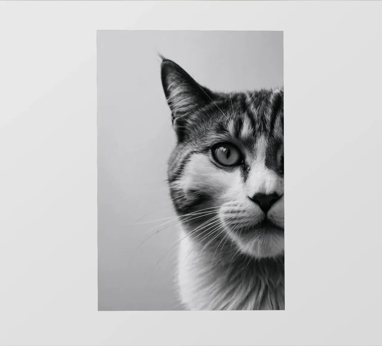 Ritratto di gatto di profilo | Opera 51 telo in pvc da Paws & Portraits
