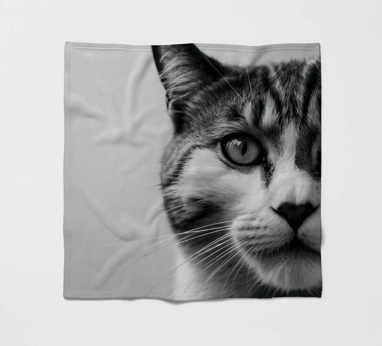Portrait of a cat in profile | Work 51 fleece blanket by Paws & Portraits