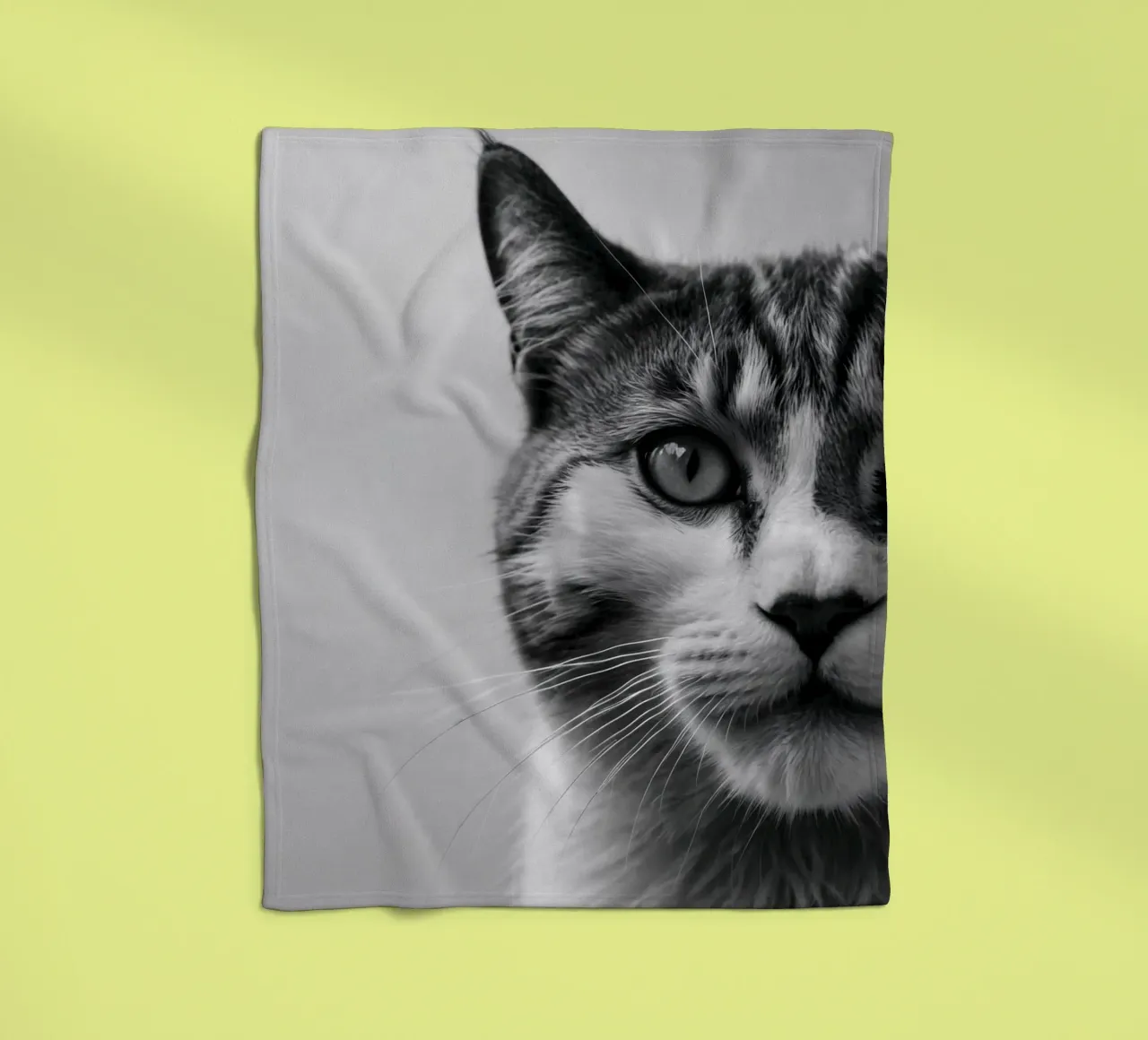 Portrait of a cat in profile | Work 51 fleece blanket by Paws & Portraits