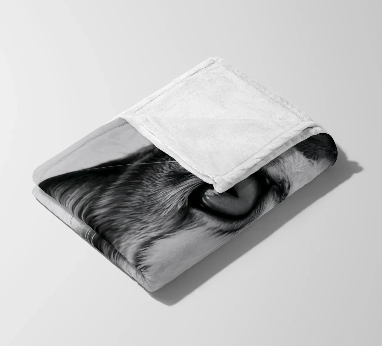 Portrait of a cat in profile | Work 51 fleece blanket by Paws & Portraits
