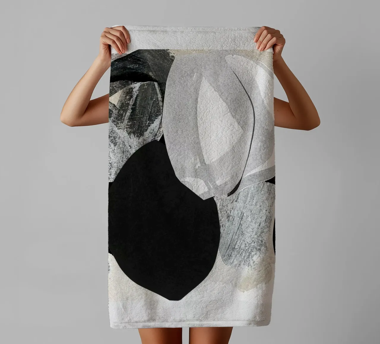 abstract mixed media collage asciugamano da bagno da IRIS LEHNHARDT FINE ART