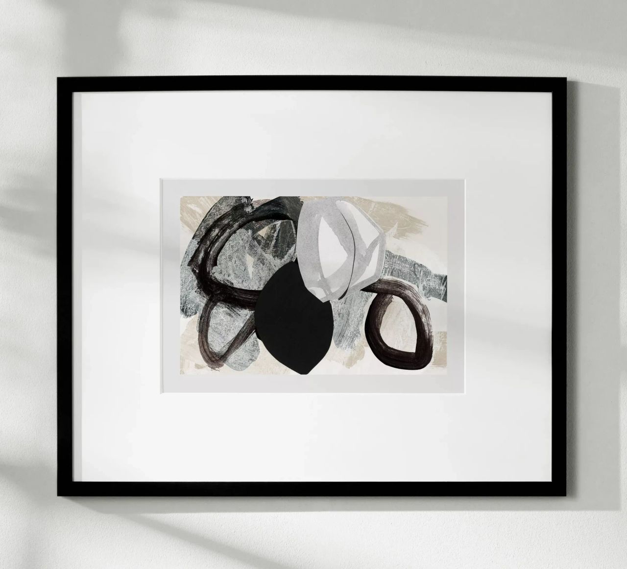 abstract mixed media collage poster by IRIS LEHNHARDT FINE ART
