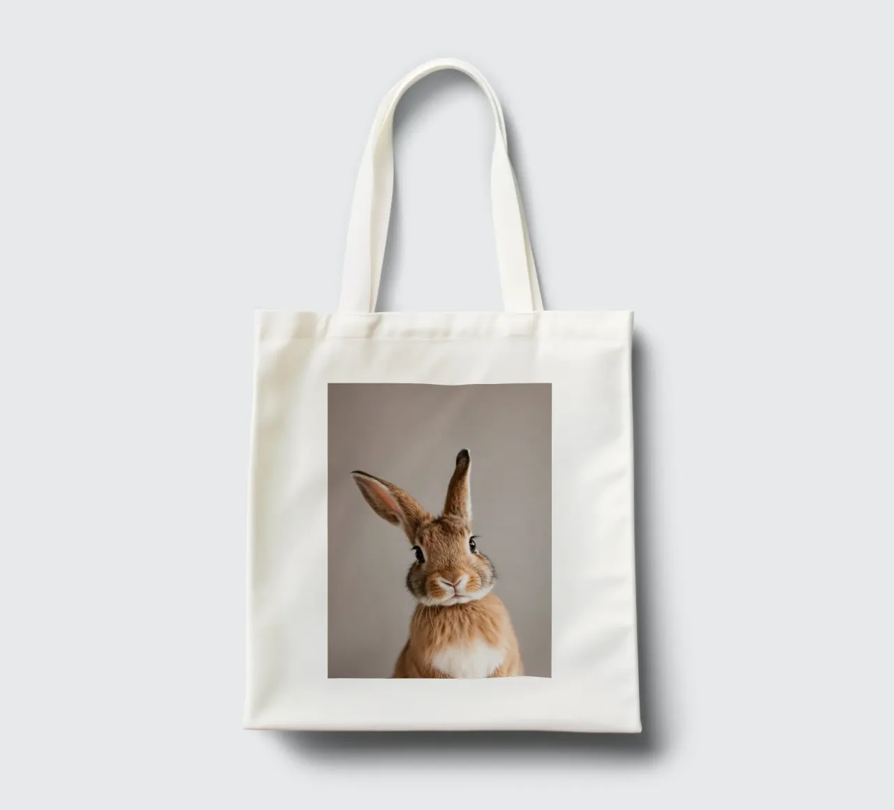 Portrait of a curious rabbit | Work 53 tote bag by Paws & Portraits