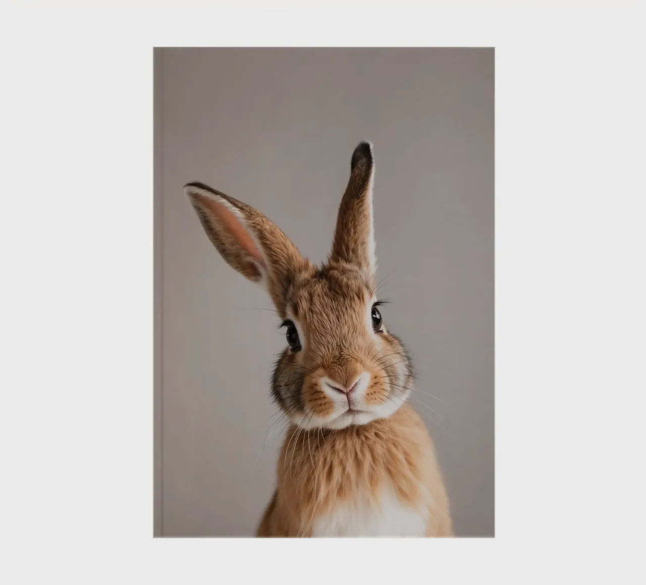 Portrait of a curious rabbit | Work 53 notebook by Paws & Portraits