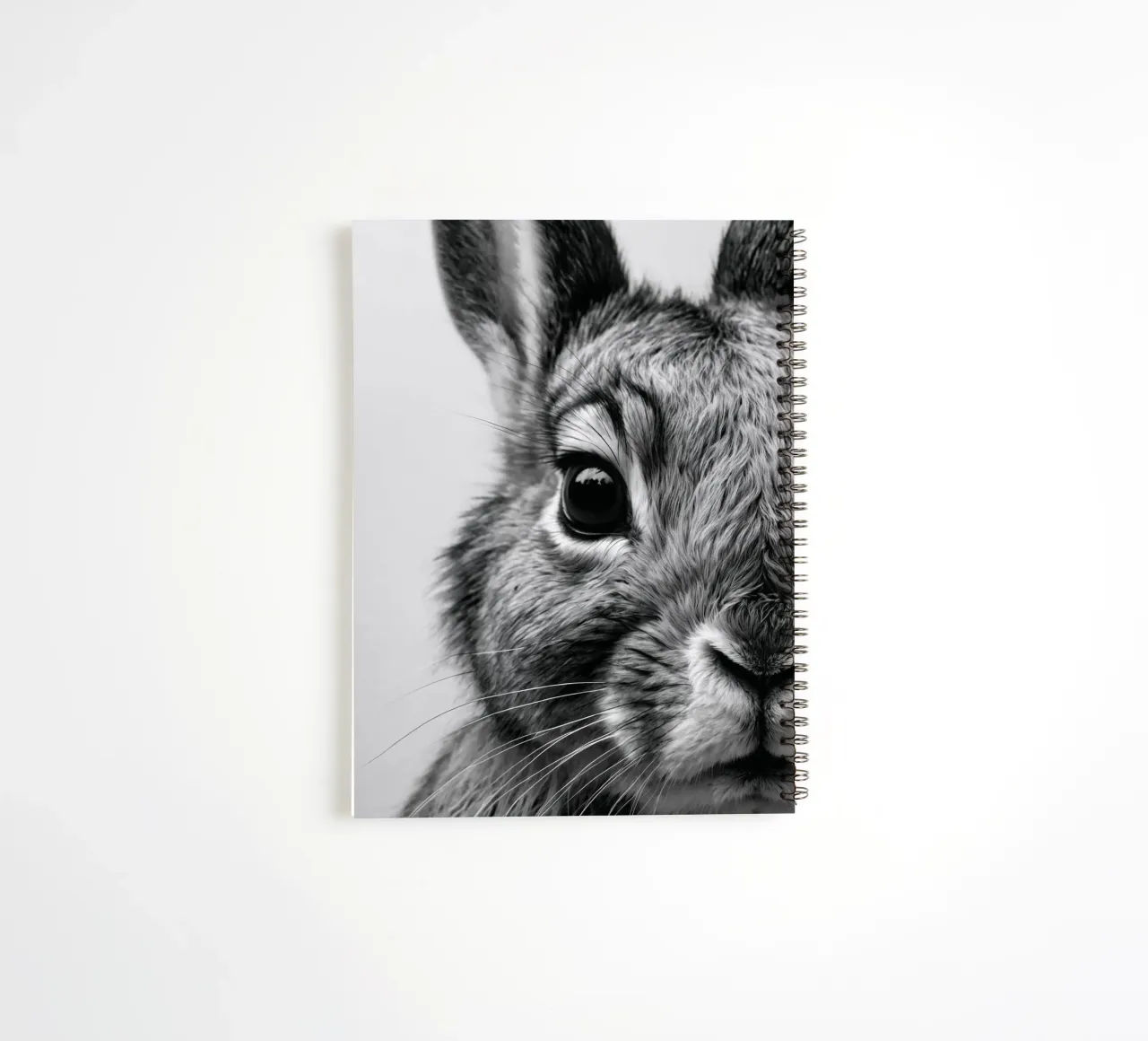 Close-up of a rabbit | Work 54 spiral notebook by Paws & Portraits