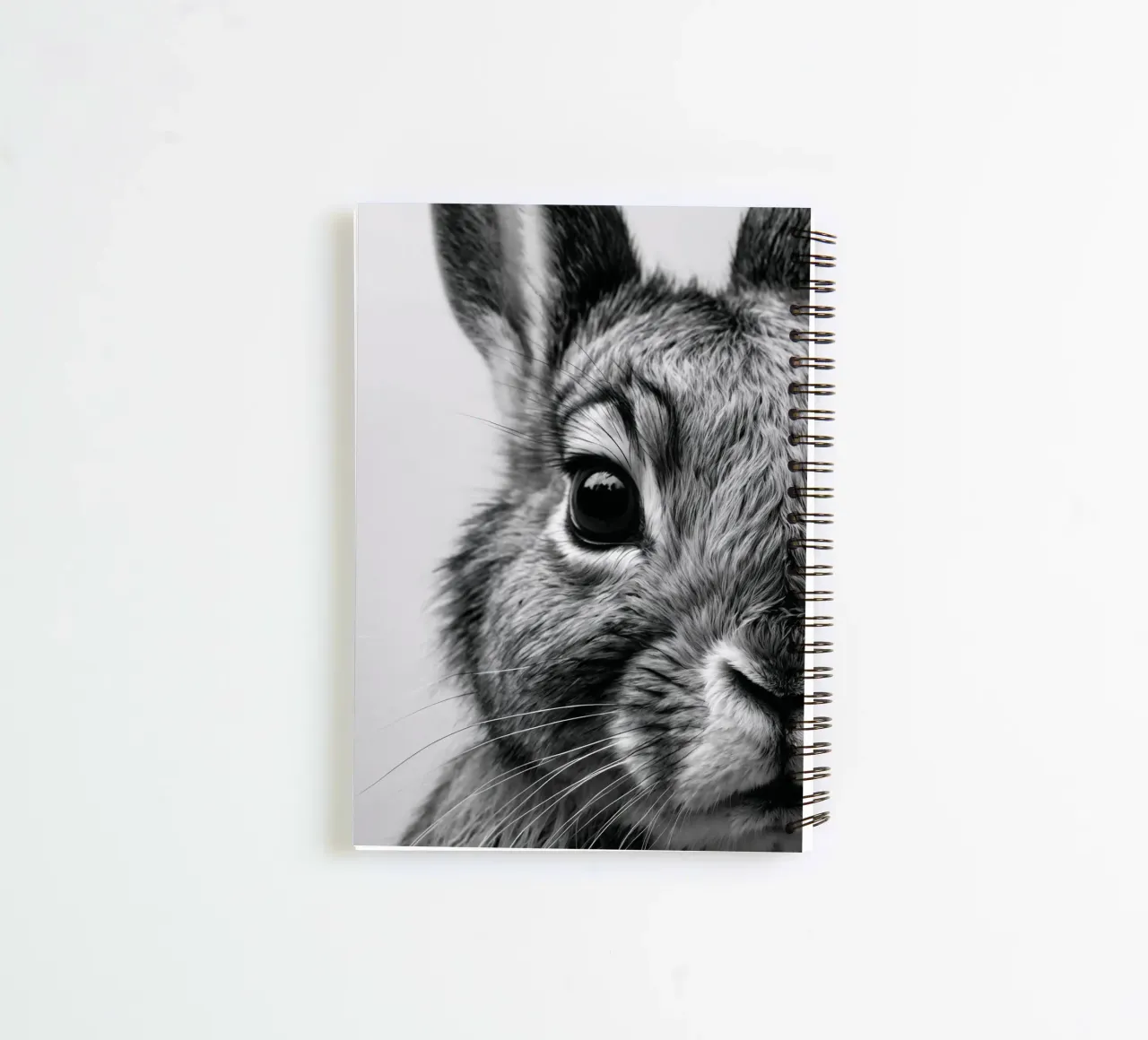 Close-up of a rabbit | Work 54 spiral notebook by Paws & Portraits