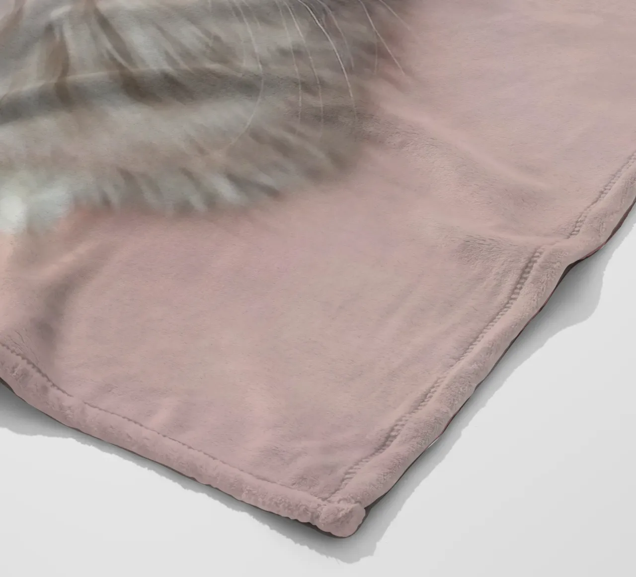 Portrait of a kitten on a pink background | Work 55 fleece blanket by Paws & Portraits