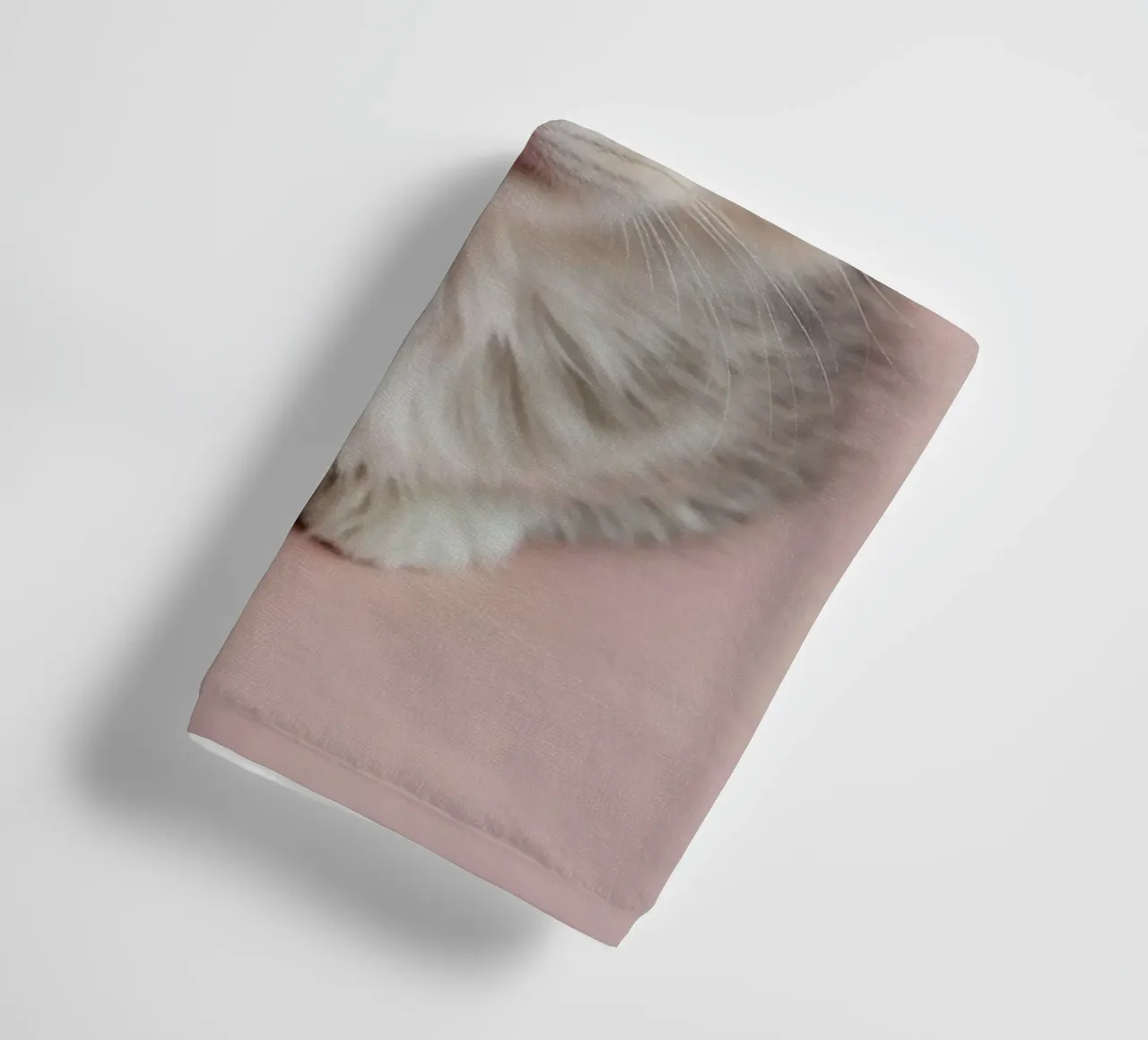 Portrait of a kitten on a pink background | Work 55 towel by Paws & Portraits