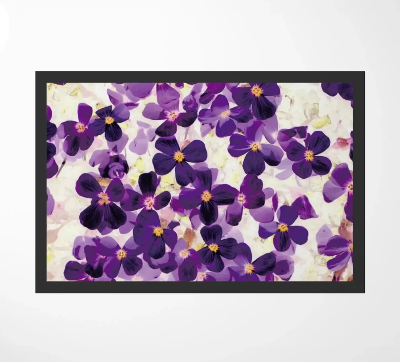Violet Bloom doormat by Amy Sia