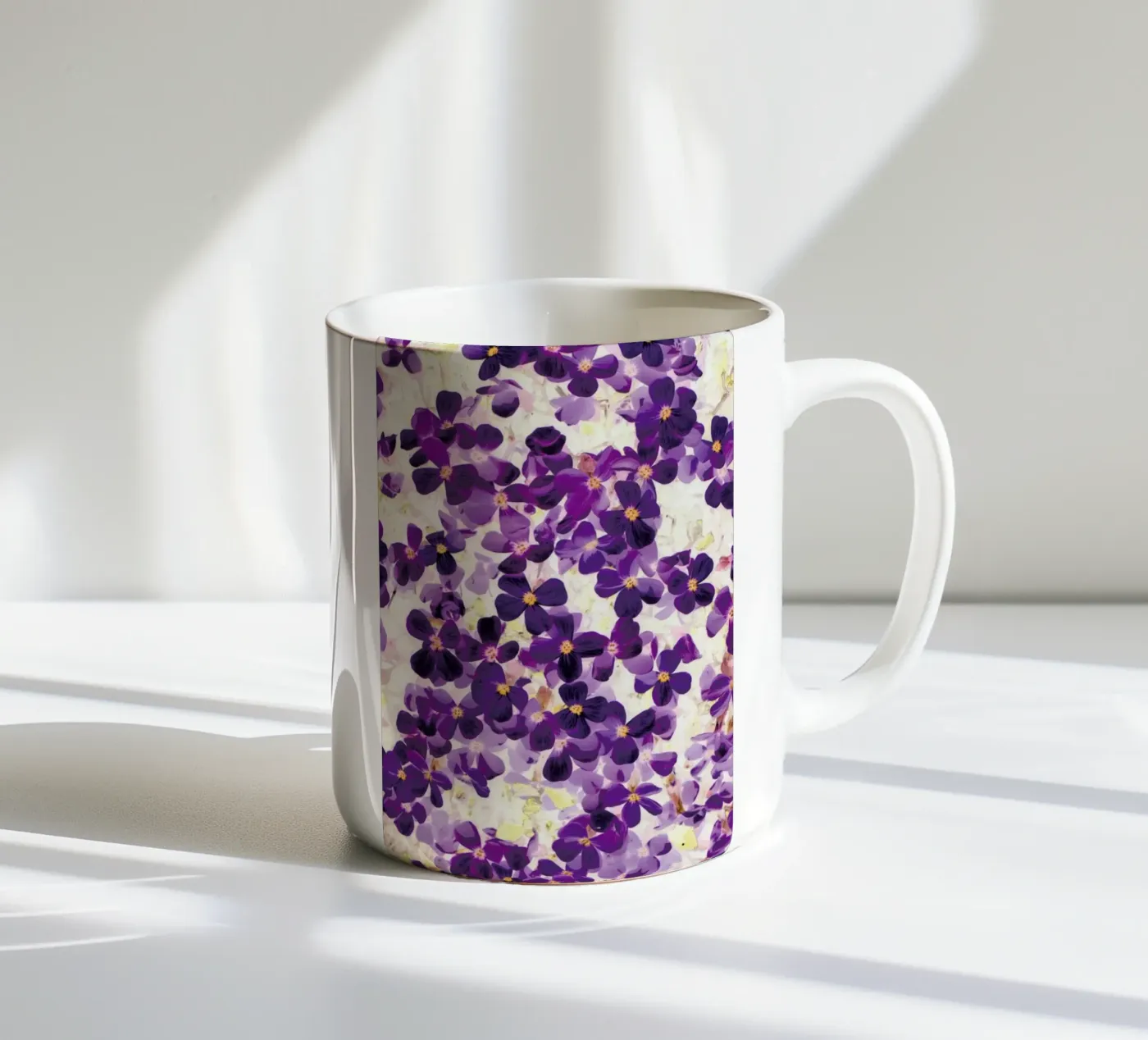 Violet Bloom ceramic mug by Amy Sia