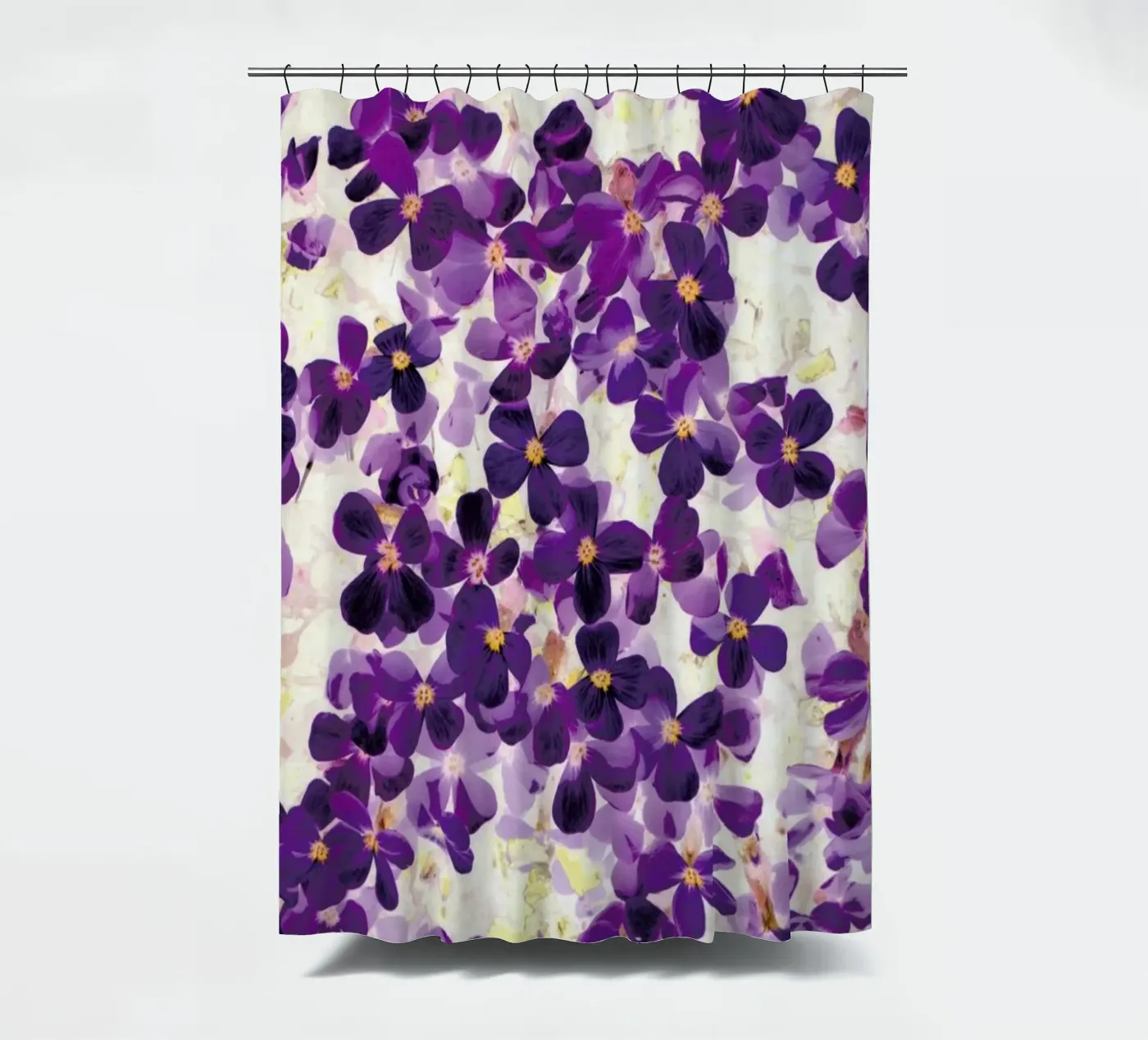 Violet Bloom shower curtain by Amy Sia