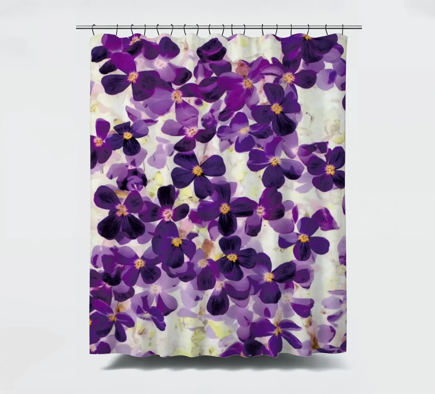 Violet Bloom shower curtain by Amy Sia