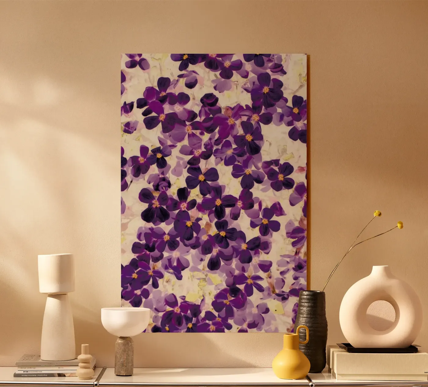 Violet Bloom Acryl-Glas von Amy Sia