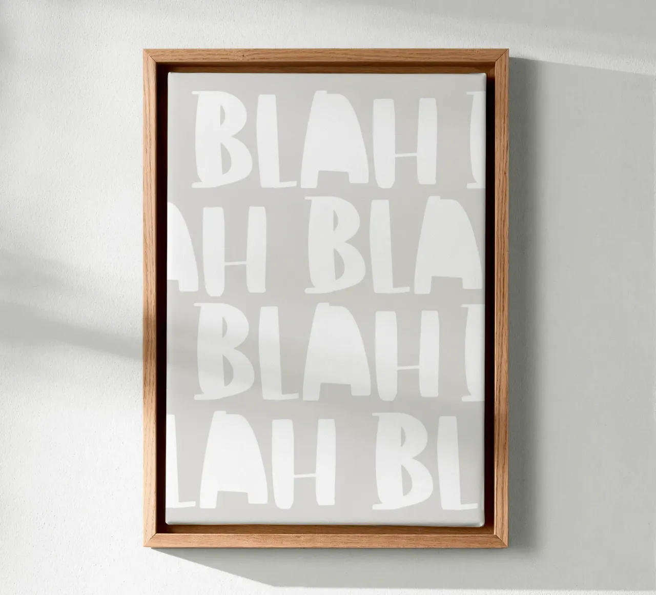 Blah Blah Blah canvas by PurePeachCleanLine