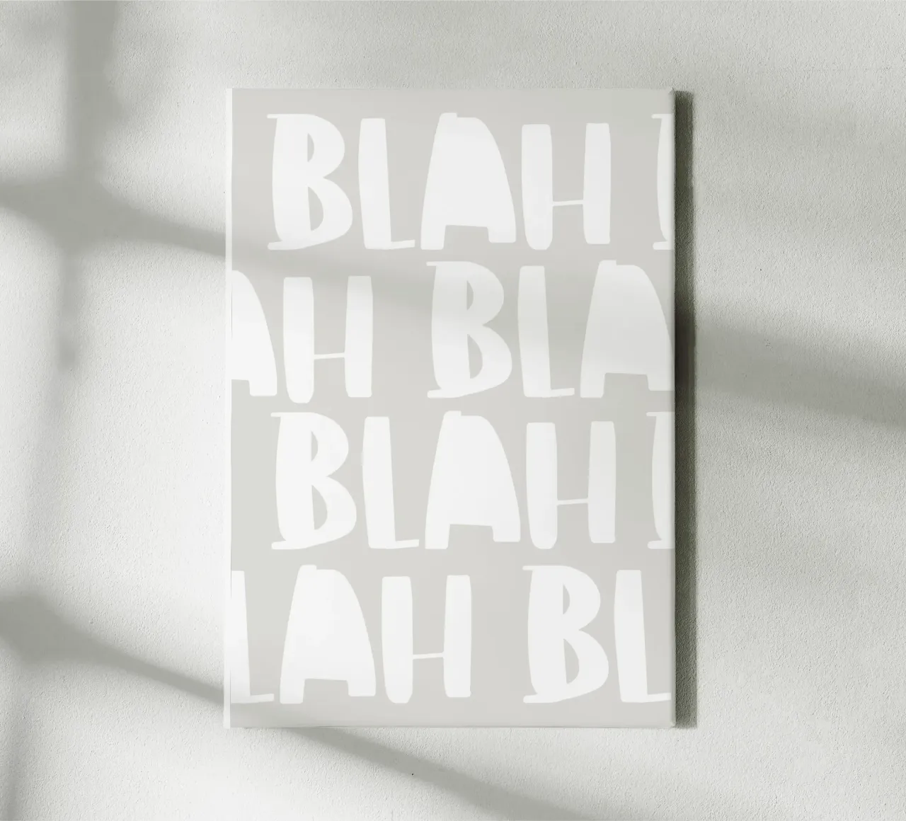 Blah Blah Blah canvas by PurePeachCleanLine