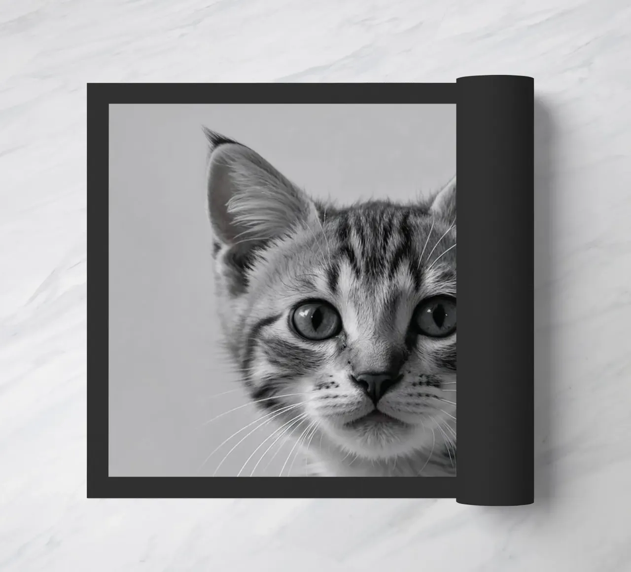 Ritratto di un gattino curioso | Opera 59 zerbino da Paws & Portraits