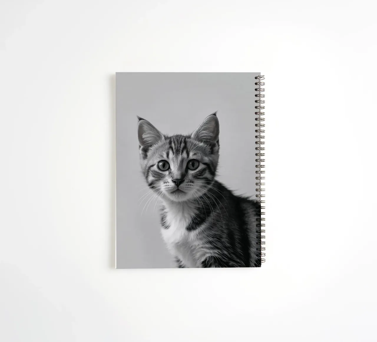 Portrait of a curious kitten | Work 59 spiral notebook by Paws & Portraits