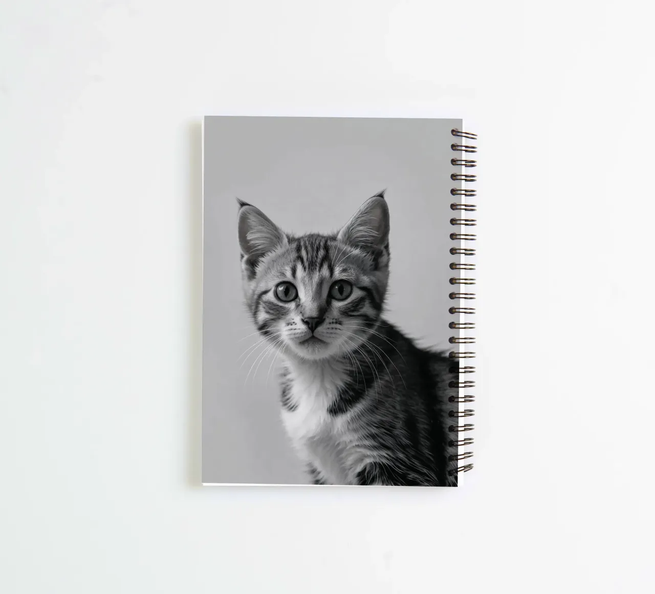 Portrait of a curious kitten | Work 59 spiral notebook by Paws & Portraits