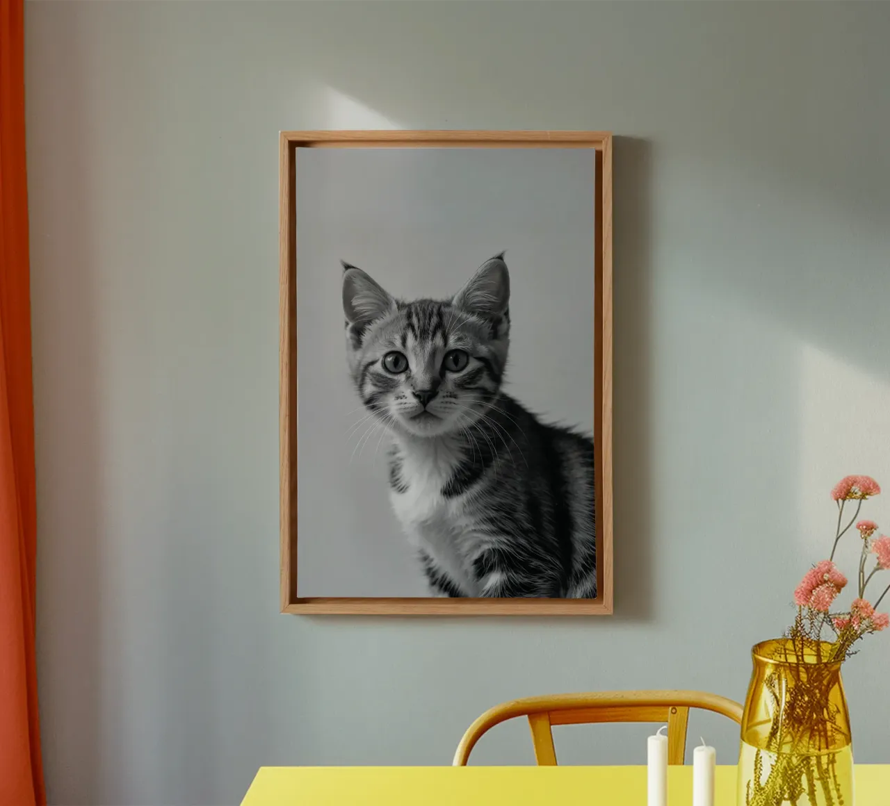 Portrait of a curious kitten | Work 59 canvas by Paws & Portraits