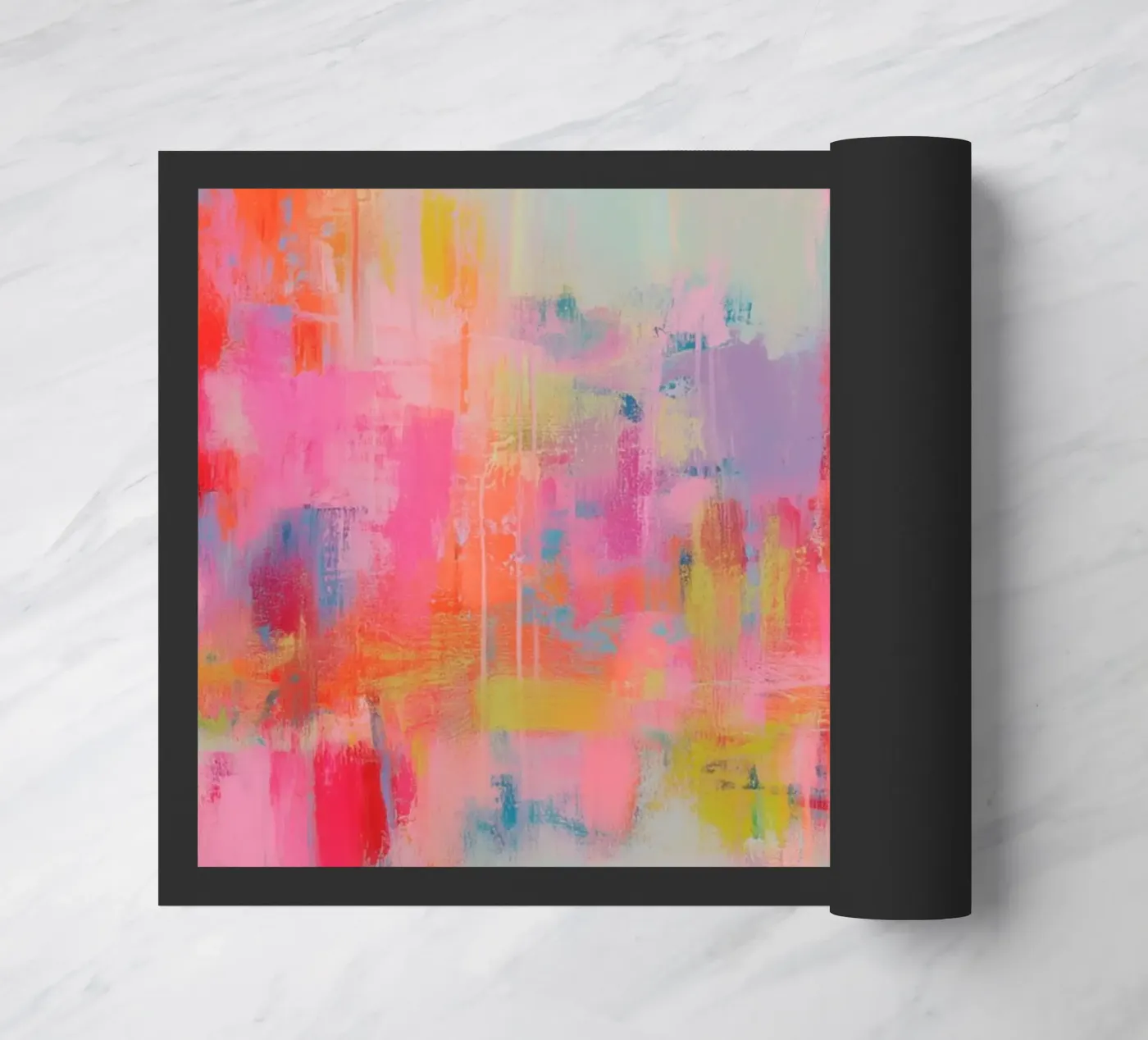 Liquid Neon Echo doormat by Carinaprint