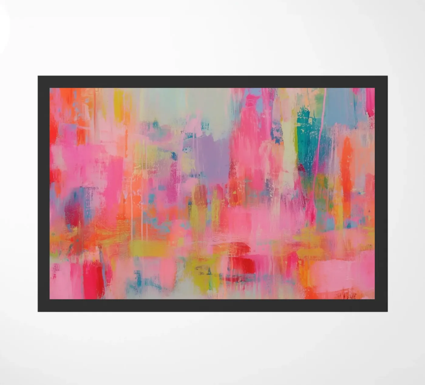 Liquid Neon Echo doormat by Carinaprint