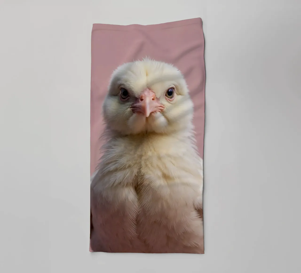 Portrait of a fluffy chick | Work 61 towel by Paws & Portraits
