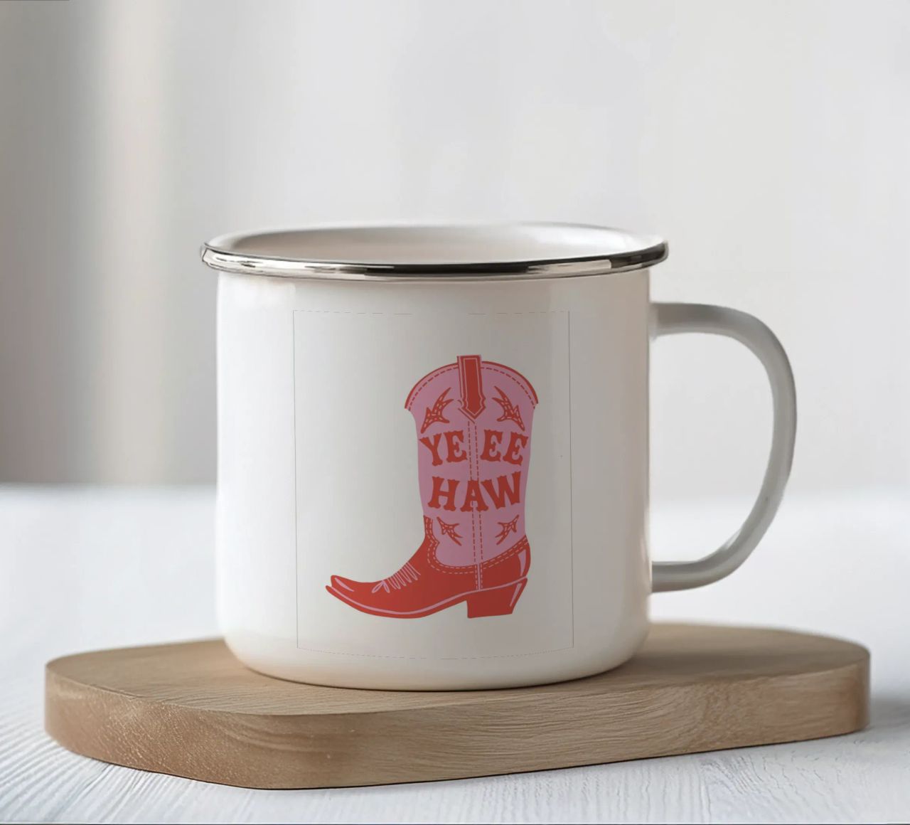 Yee Haw tazza in smalto da cafelab