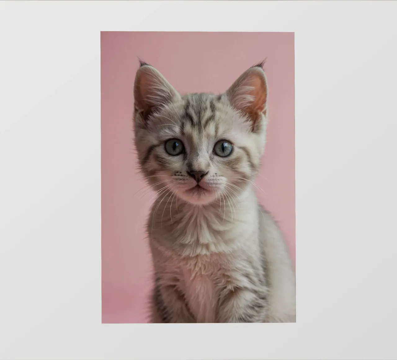 Ritratto di un gattino curioso | Opera 64 telo in pvc da Paws & Portraits