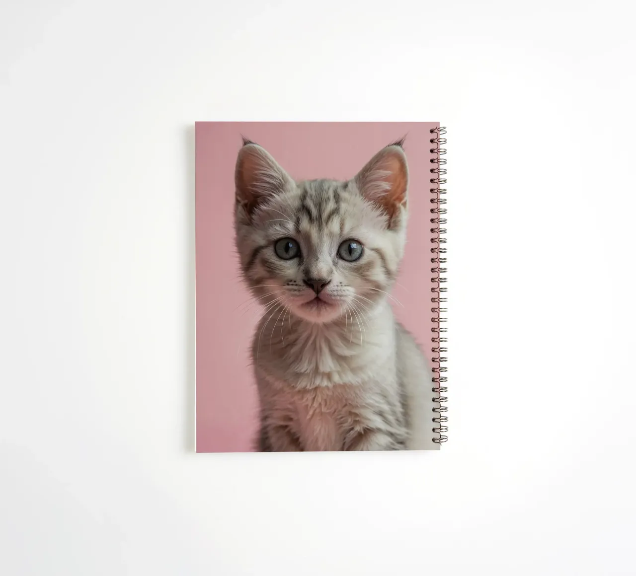 Portrait of a curious kitten | Work 64 spiral notebook by Paws & Portraits