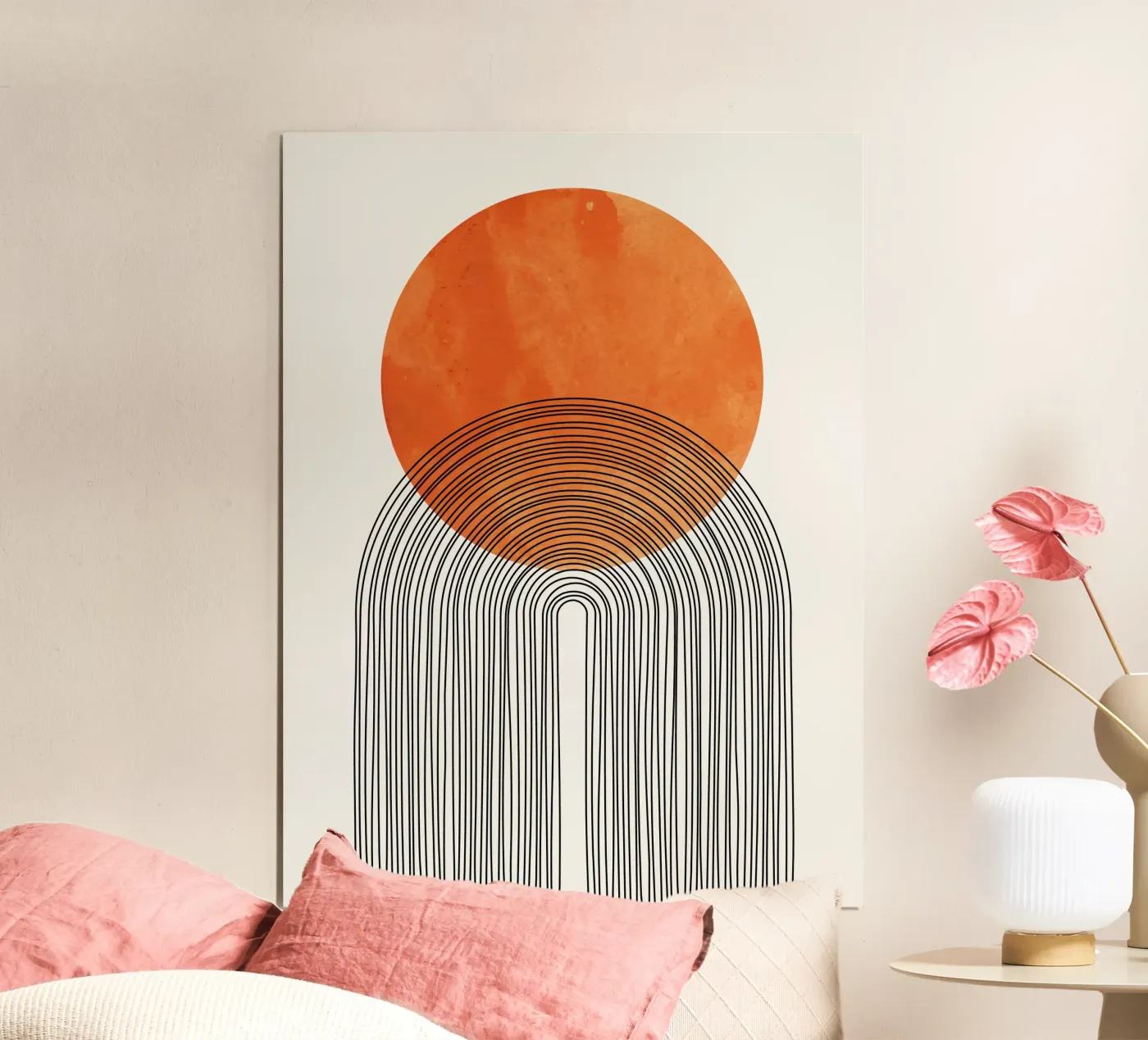 Orange Black poster van Tamsen Design