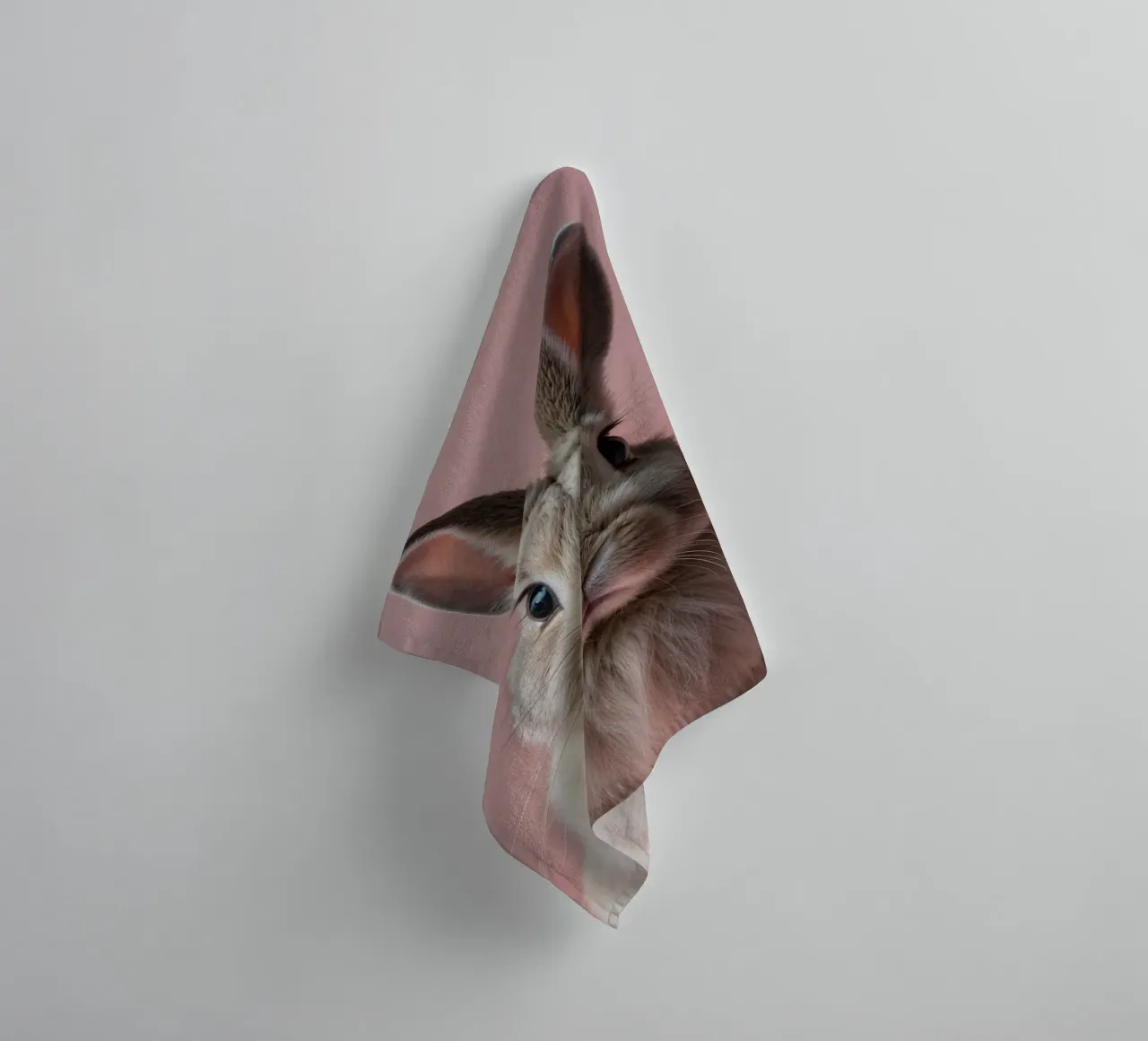 Portrait of a cute rabbit | Work 65 towel by Paws & Portraits