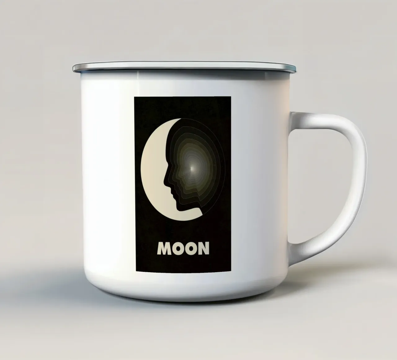 Moon taza de esmalte de Excites