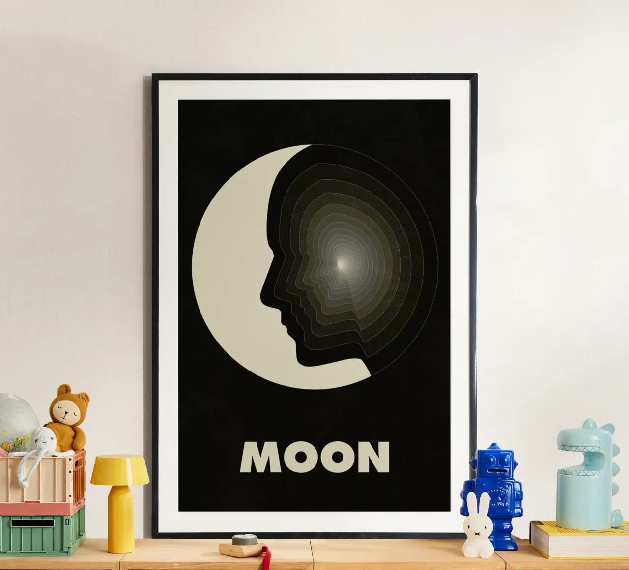 Moon poster con telaio in legno da Excites