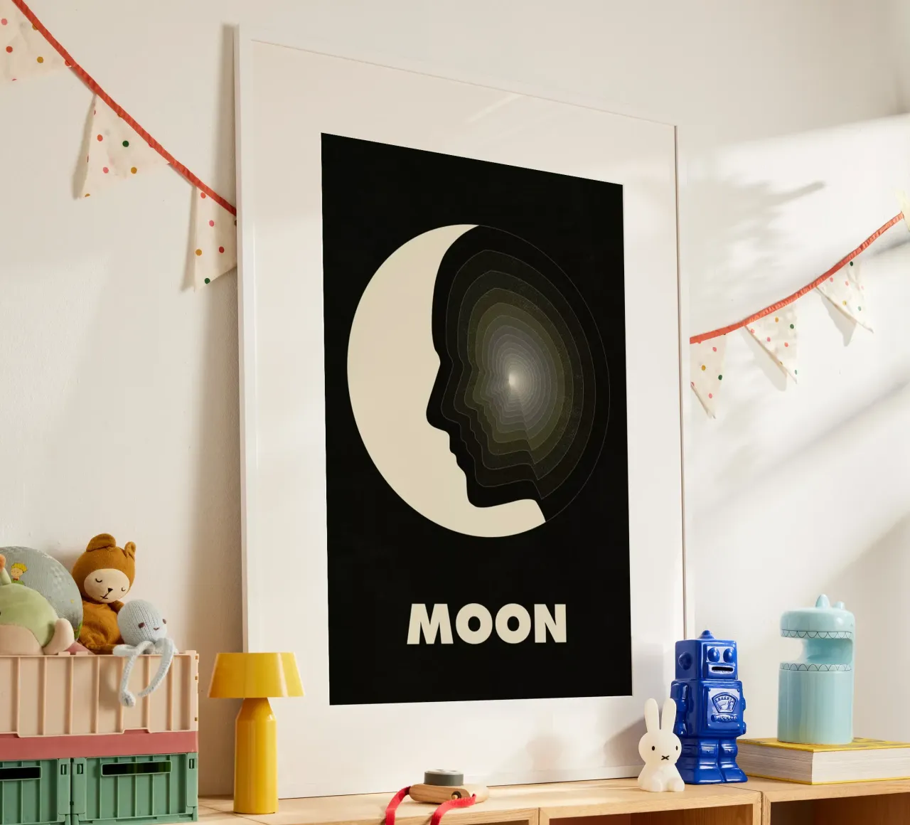 Moon poster con telaio in legno da Excites