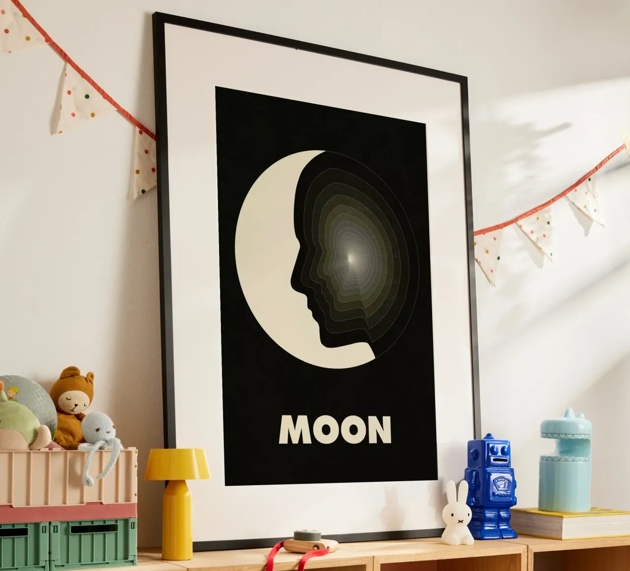 Moon poster con telaio in legno da Excites
