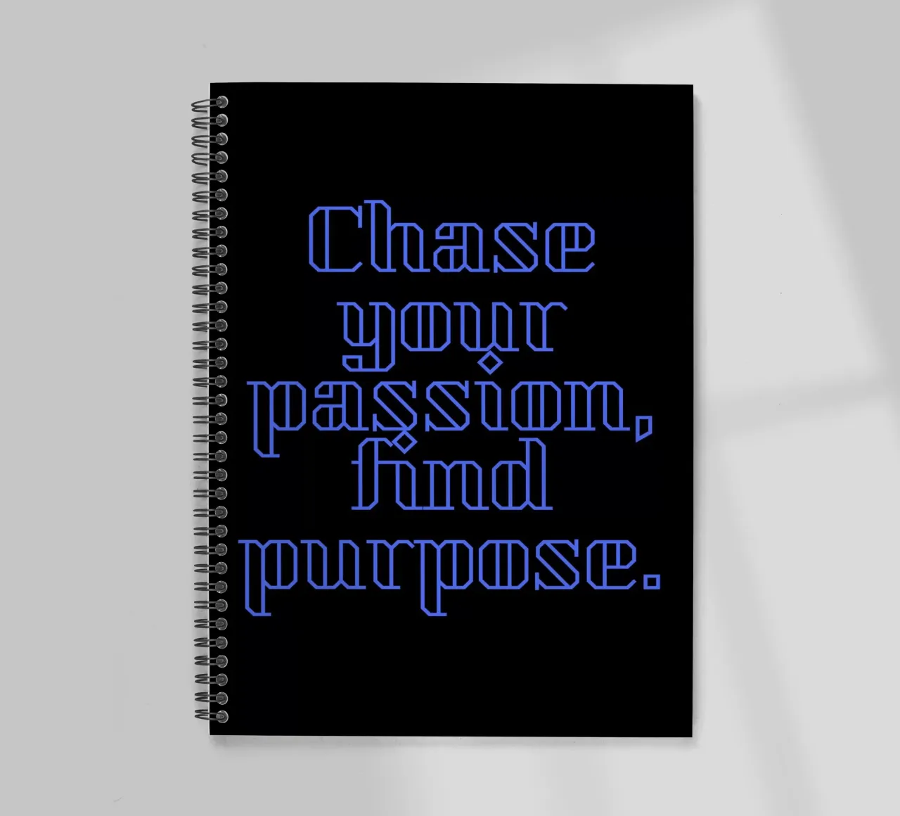 Chase Your Passion, Find Your Purpose spiral notebook by Artistic-shop