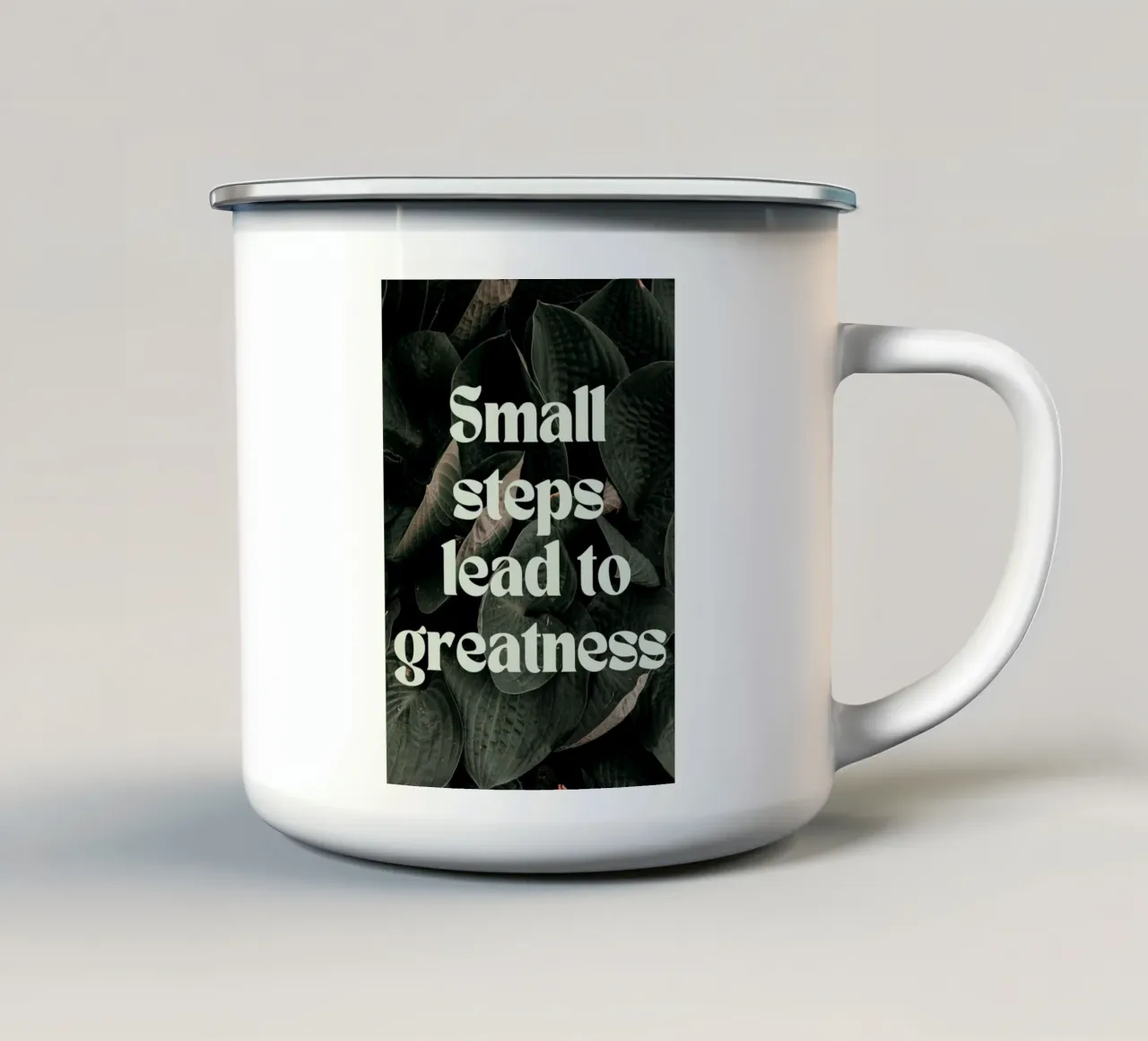 Piccoli passi, grandi sogni tazza in smalto da Artistic-shop