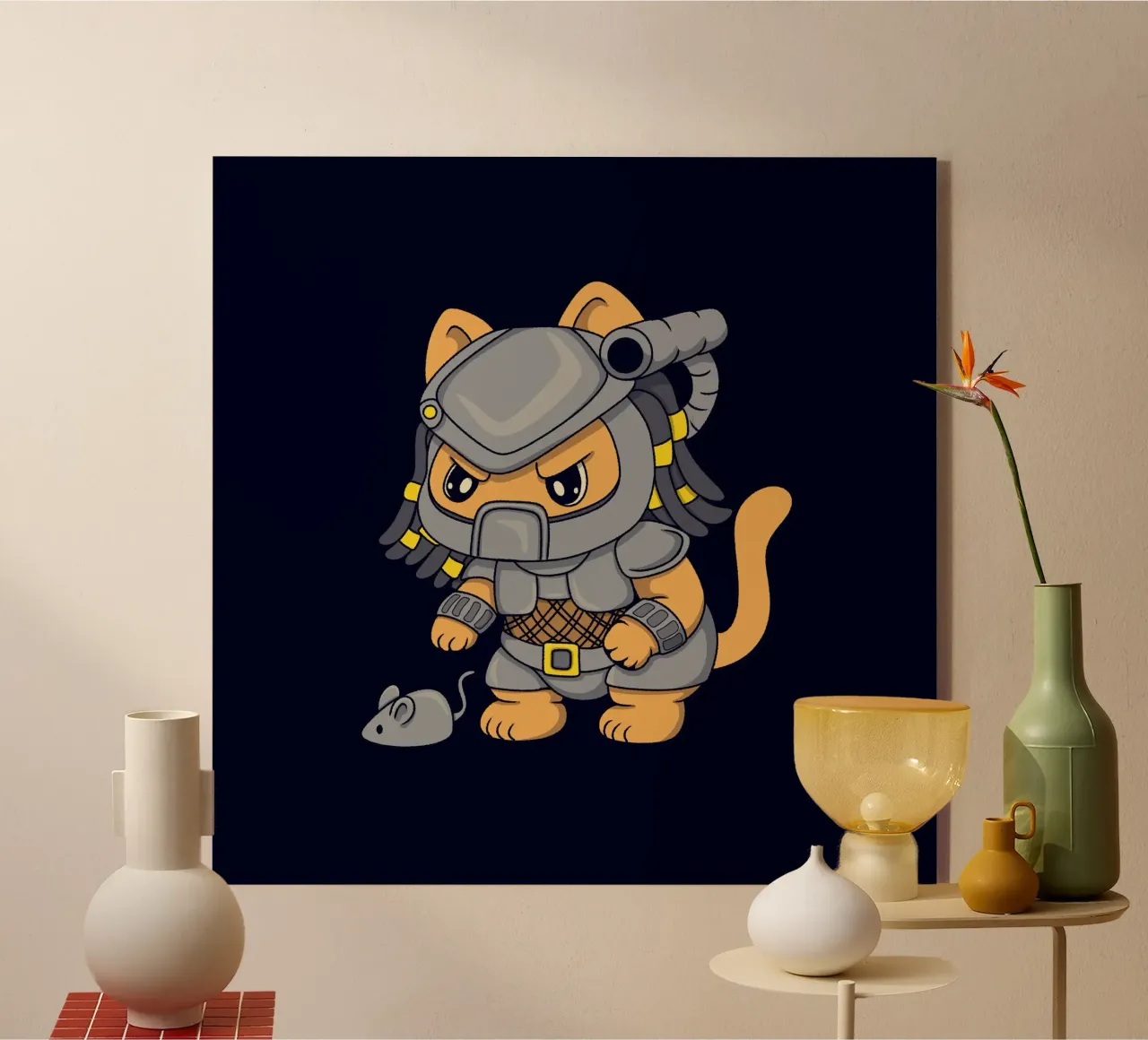 Meowdator acryl van Loobs