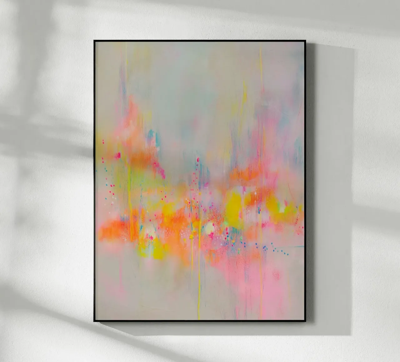 Neon yellow structures plexiglas de Carinaprint