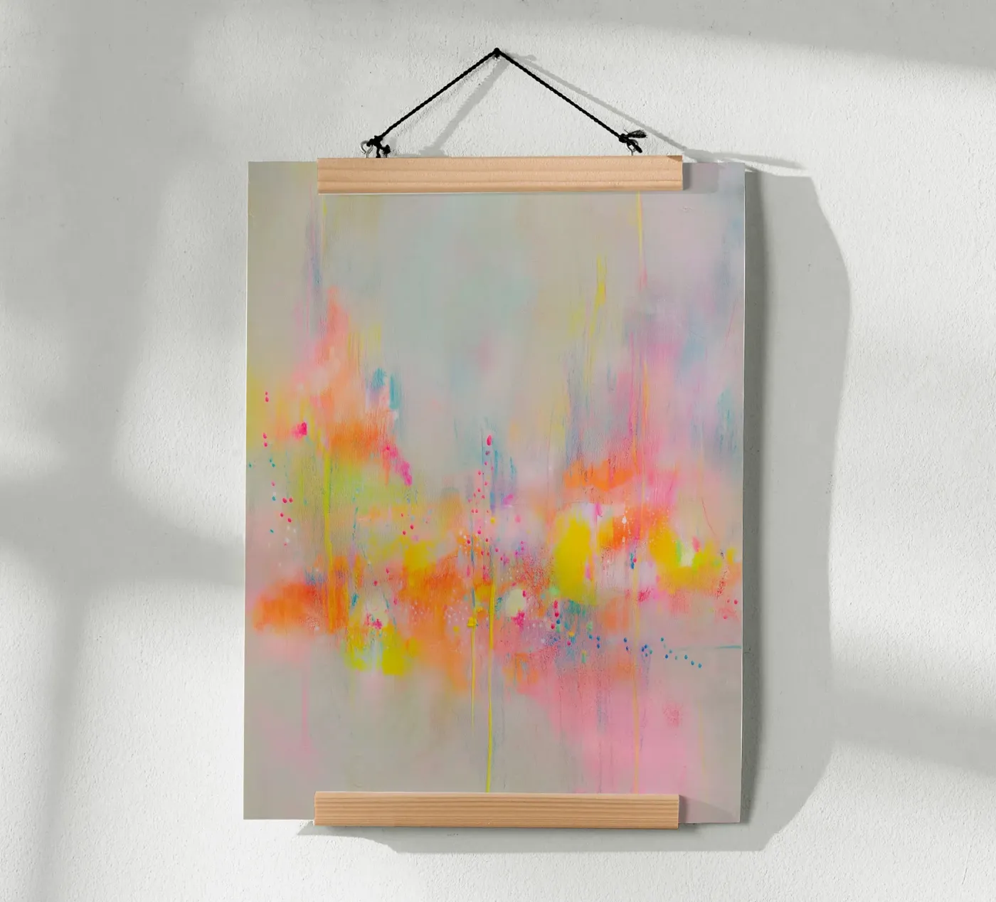 Structures jaune fluo poster de Carinaprint