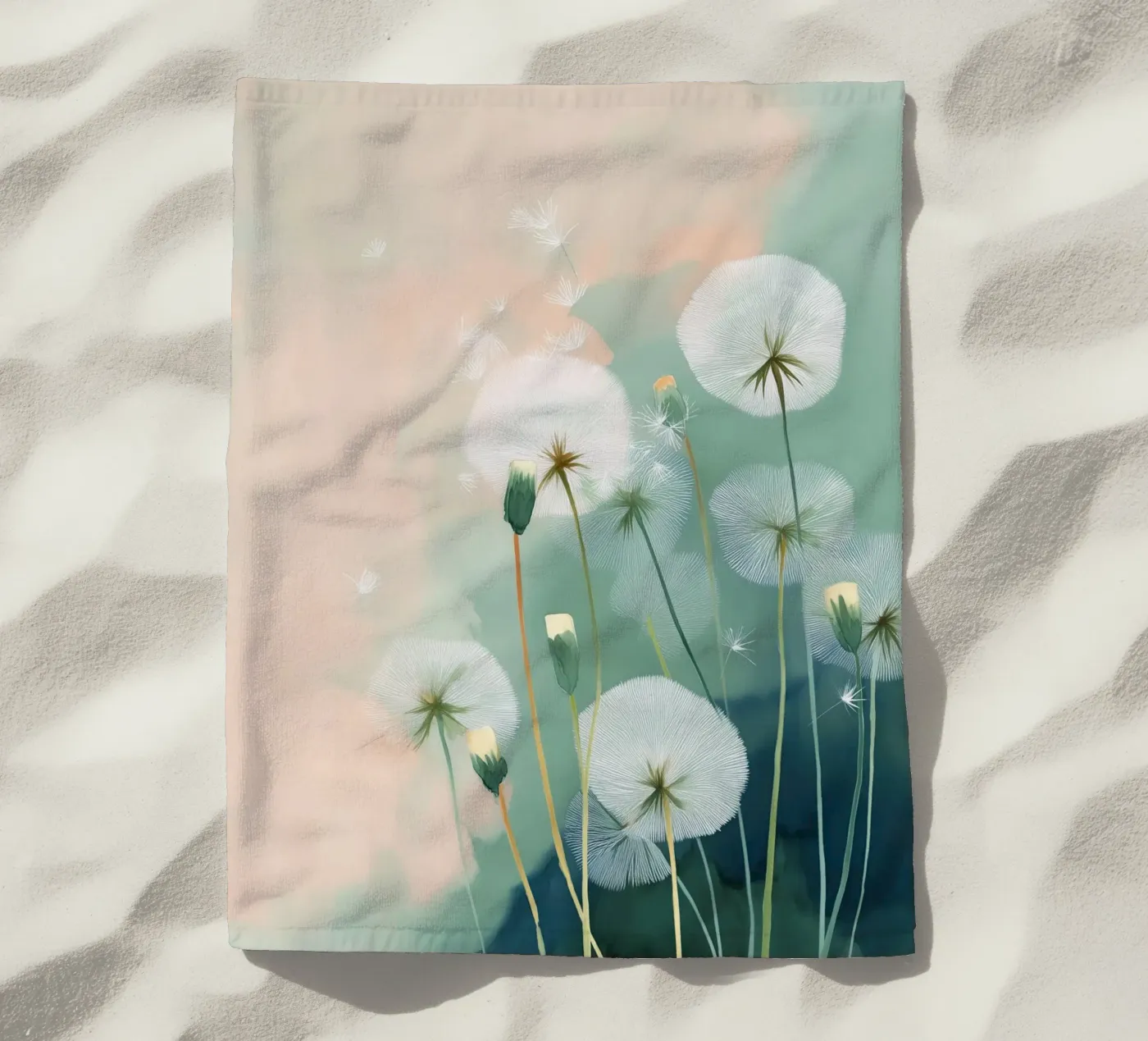 Dandelions strandhanddoek van softsoul