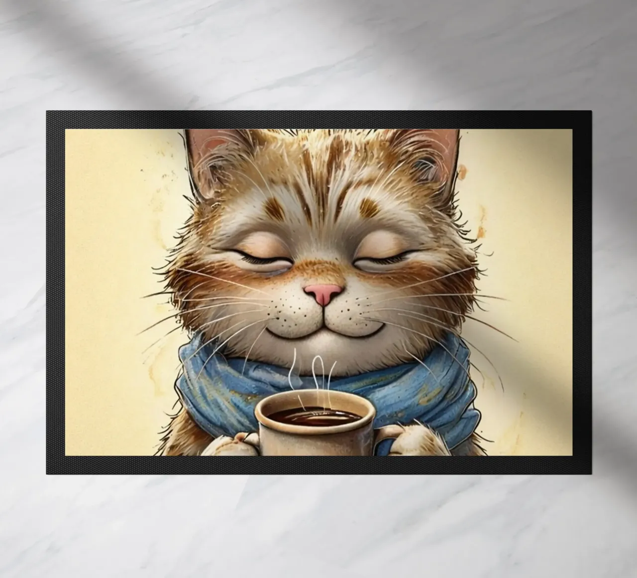 caffè e gatti, e poco altro zerbino da the gan gan