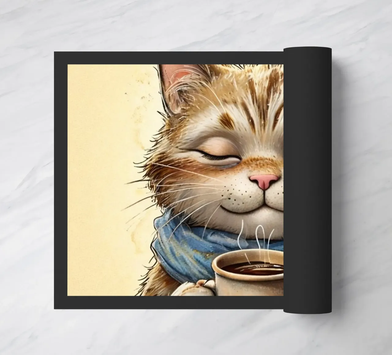 caffè e gatti, e poco altro zerbino da the gan gan