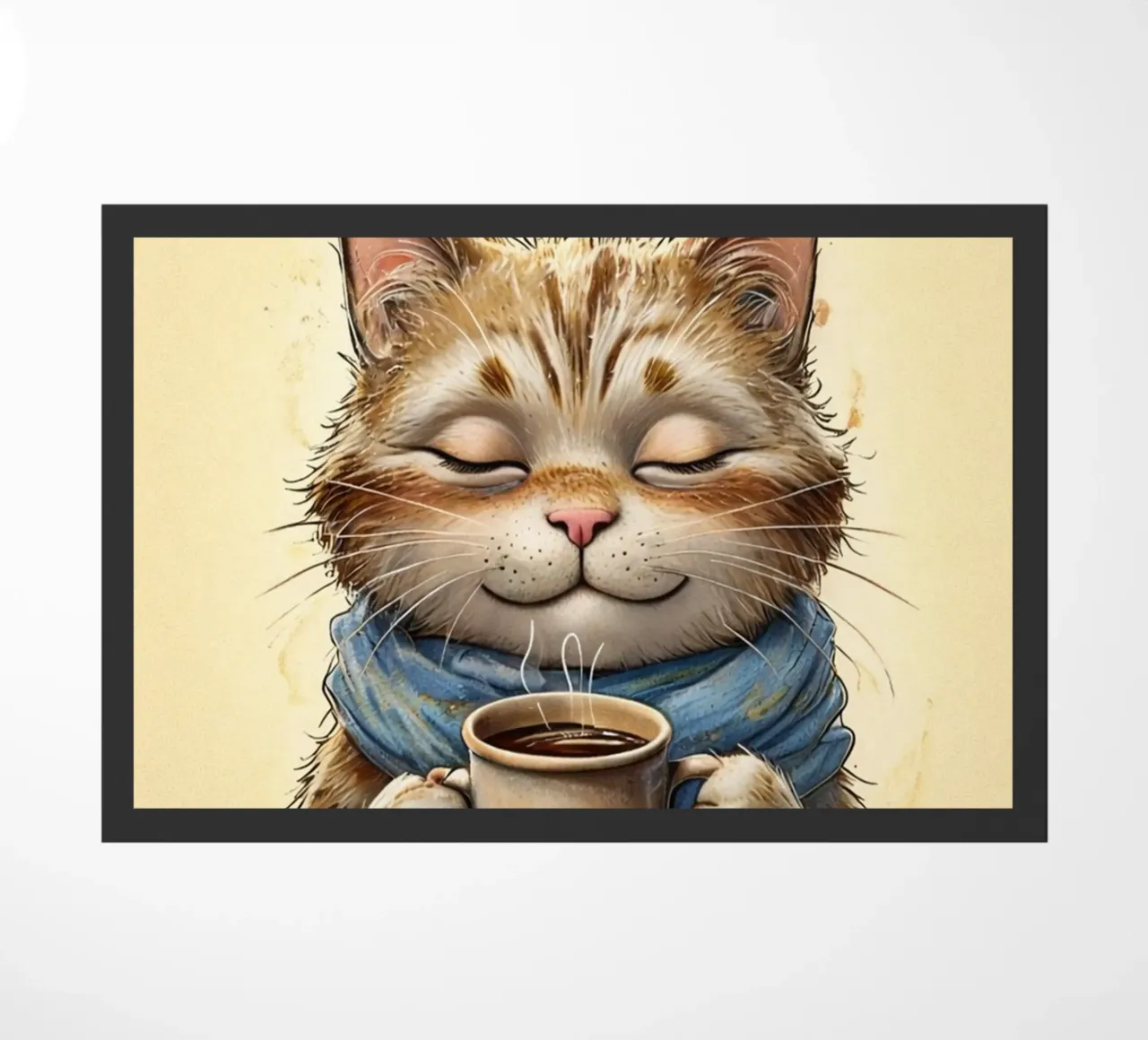 caffè e gatti, e poco altro zerbino da the gan gan