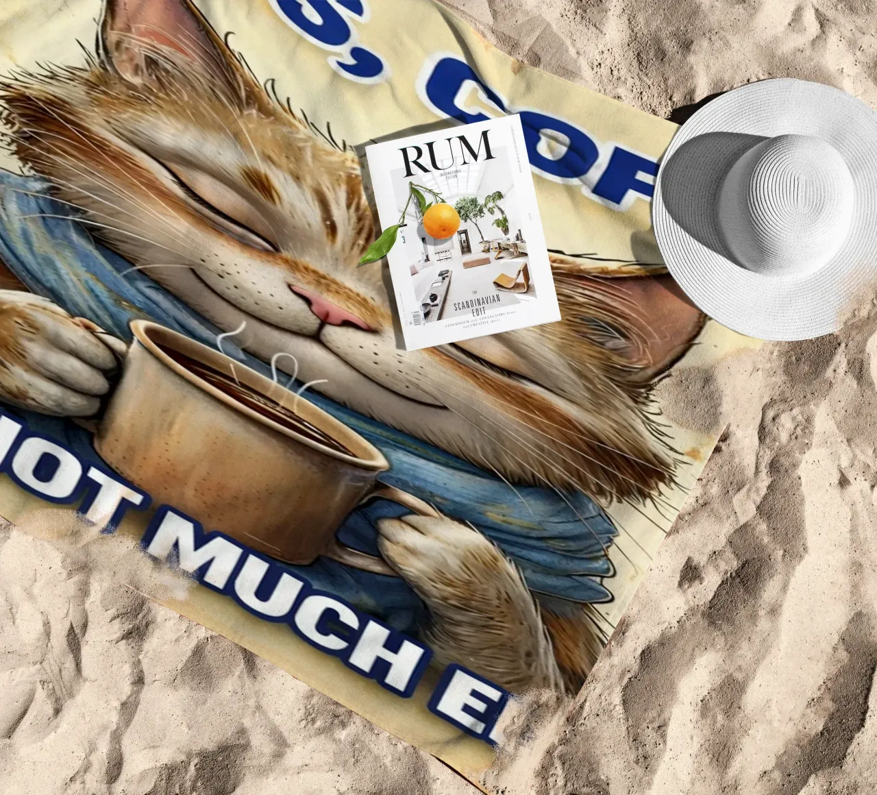 caffè e gatti, e poco altro telo mare da the gan gan