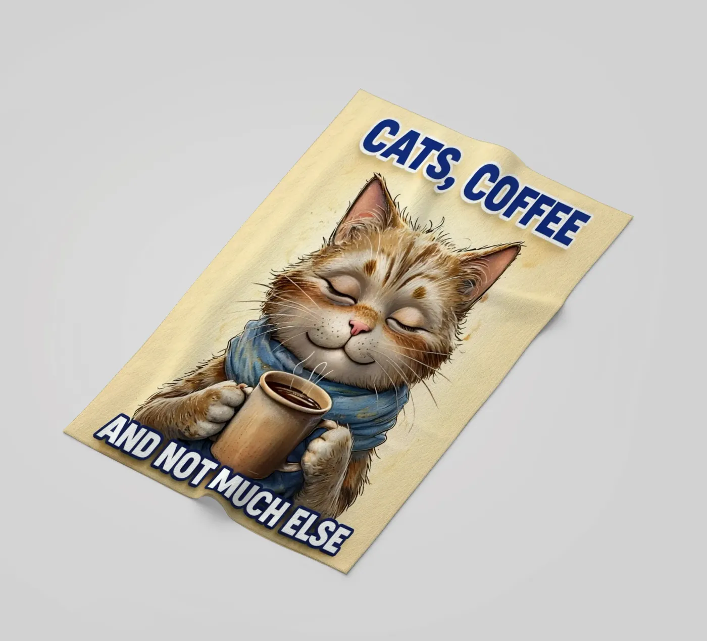 cat coffee and not much else strandhanddoek van the gan gan