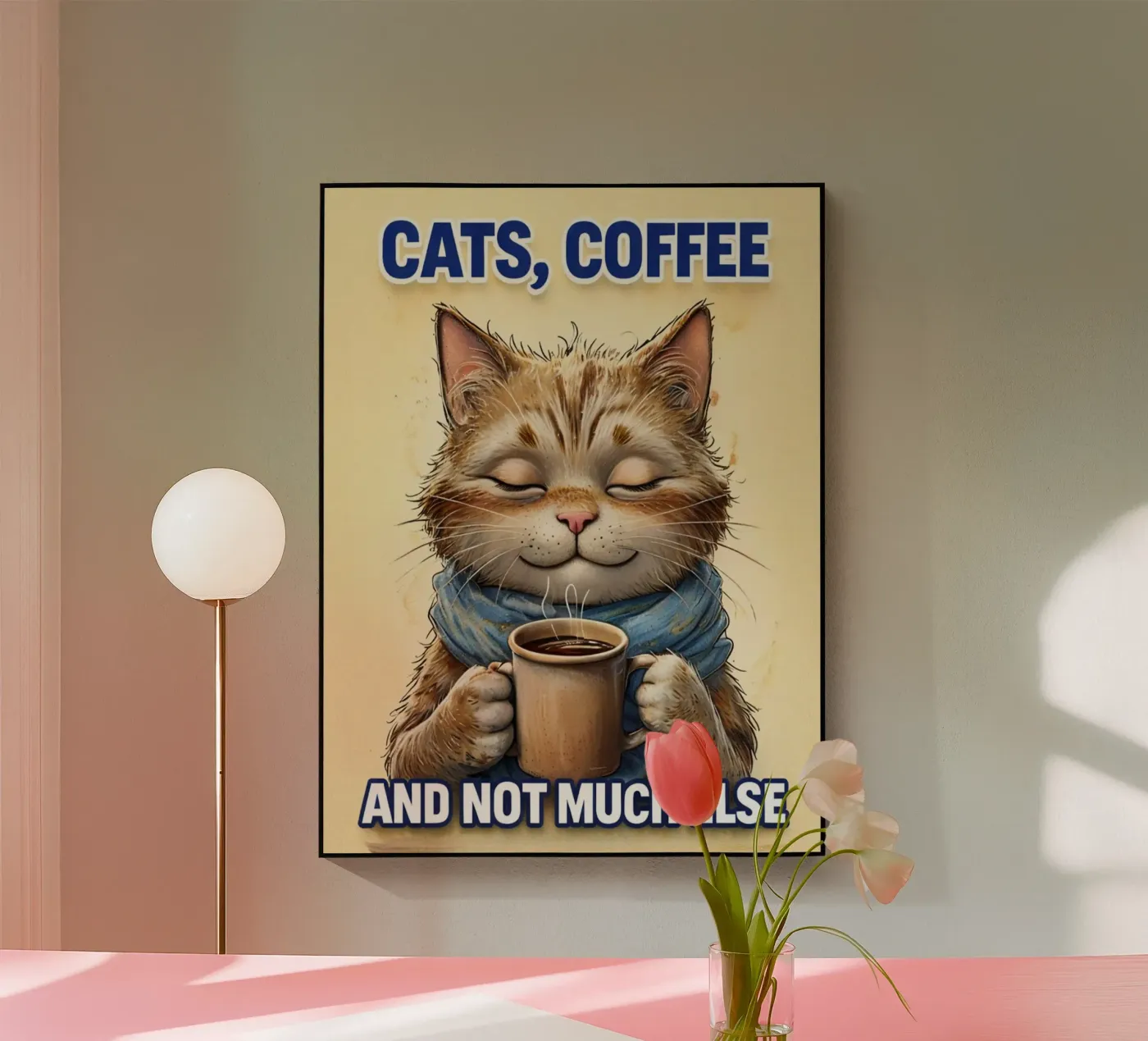 cat coffee and not much else acryl van the gan gan